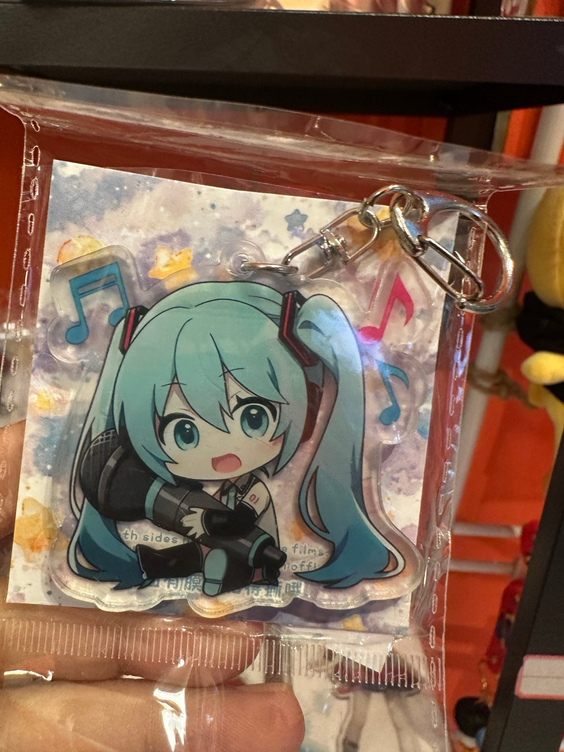Hatsune Miku chibi acrylic keychain in original packaging