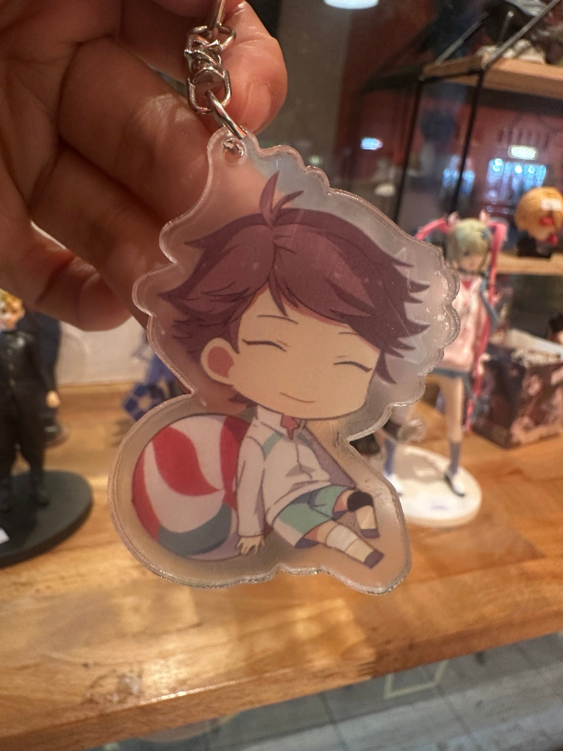 Oikawa Tooru chibi Haikyuu!! acrylic keychain with volleyball