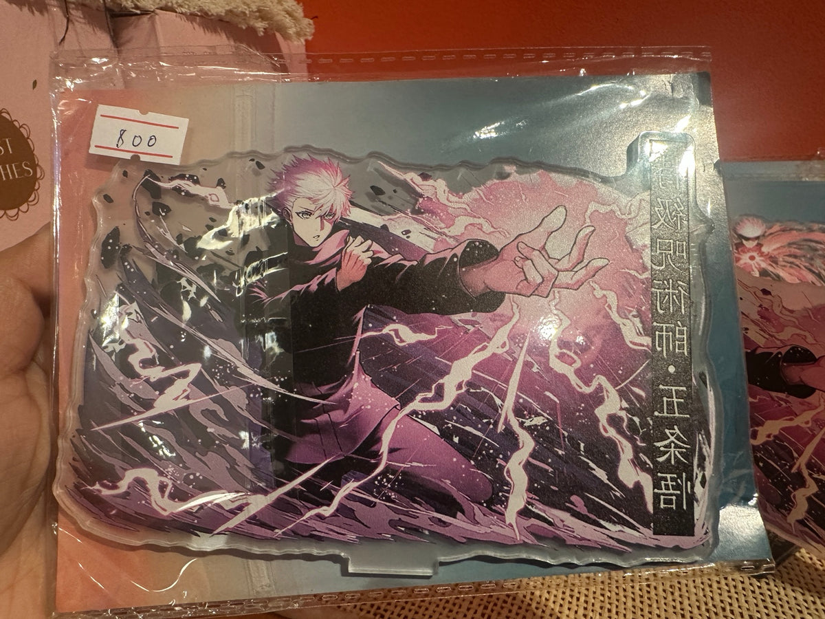 Gojo Satoru purple energy acrylic stand front view
