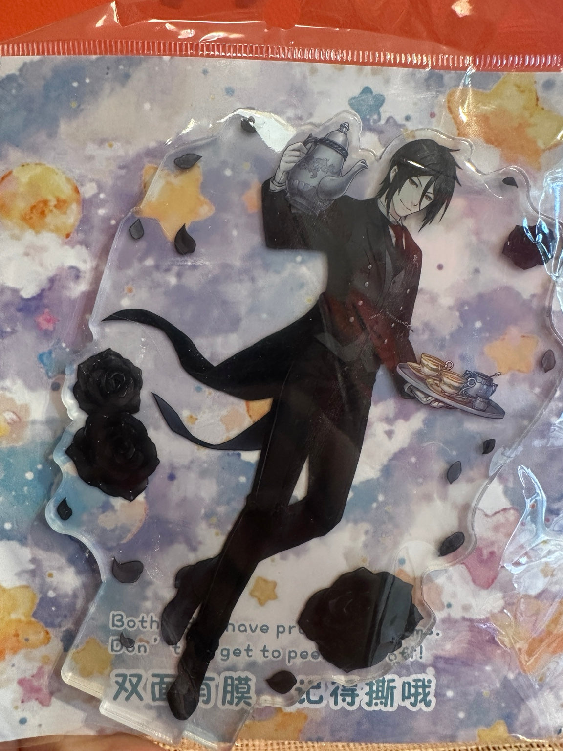 Black Butler Sebastian Michaelis Acrylic Standee – Tea Set & Black Roses – photo 3