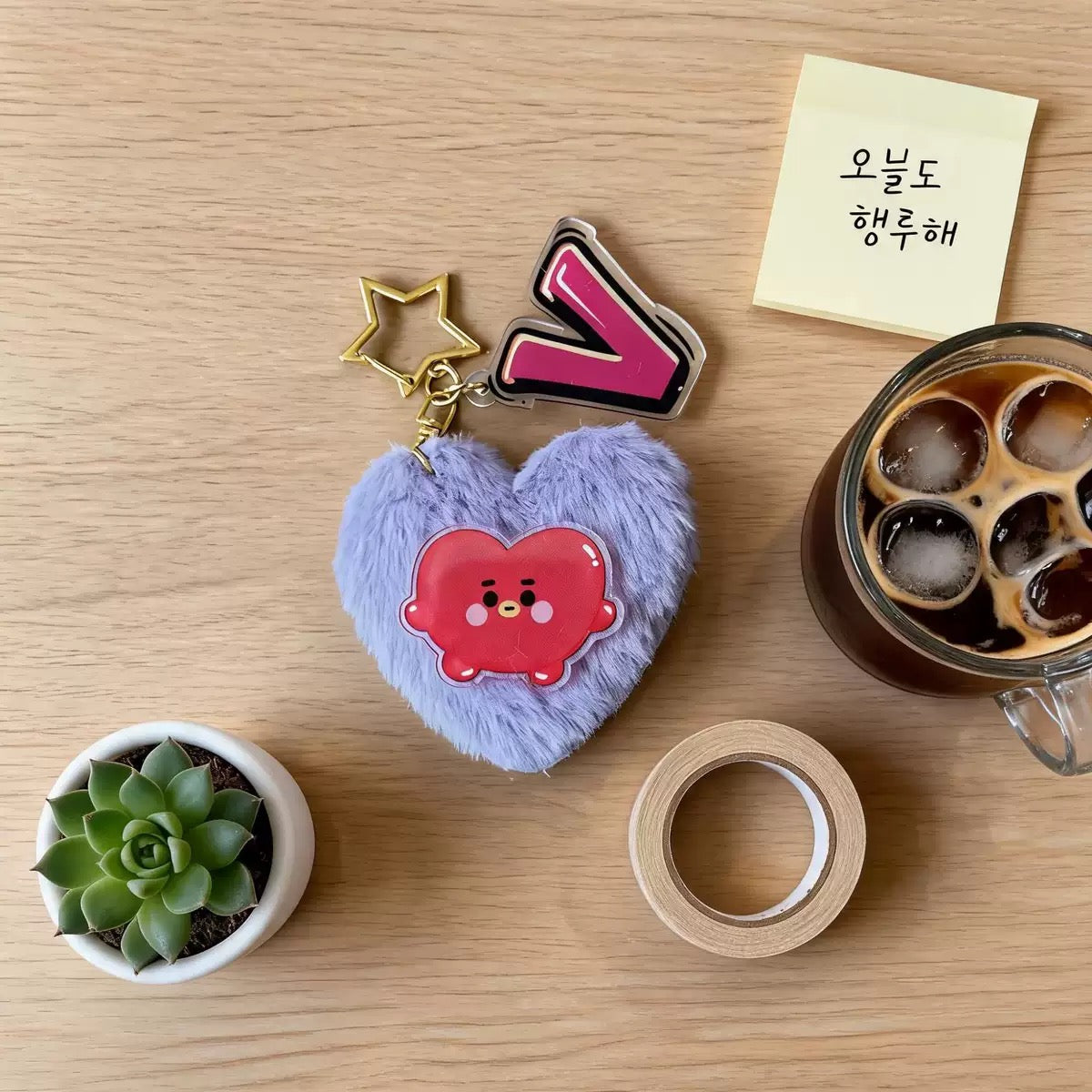 BTS JUNG plush keychain V